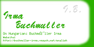 irma buchmuller business card